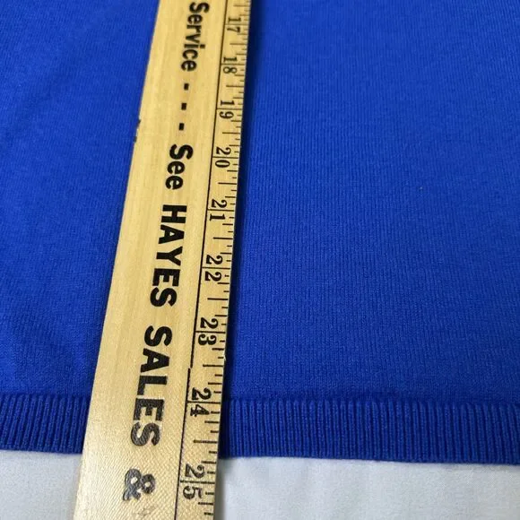 Talbots Royal Blue Round Neck Long Sleeve Lightweight Sweater w/Pocket, Size XL - Picture 7 of 10